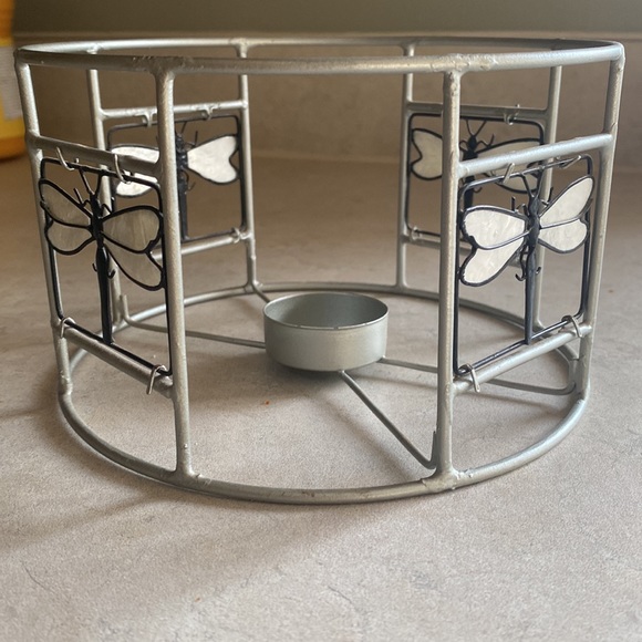 Tea Light Holder  adorned with Dragon Fly’s Metal frame - Picture 7 of 7